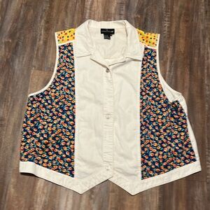 Vintage Colorful Floral Vest